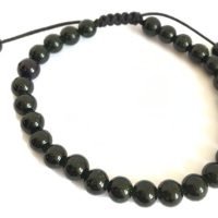 1 Pulsera Aventurina Verde Con Destellos Ajustable Ujm