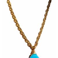 Dije De Turquesa Piedra Natural