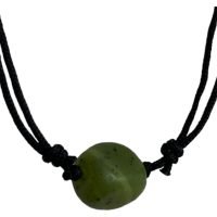 Collar Ajustable Con Piedra Jade Canadiense Piedra Natural