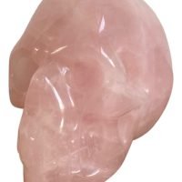 1 Craneo Cuarzo Rosa Mineral Calavera Amuleto Reiki