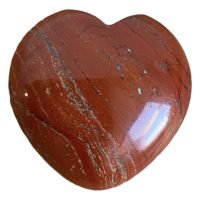 1 Corazón Jaspe Rojo 3 Cm Piedra Natural Proteccion Reiki