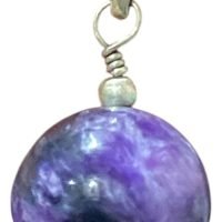 1 Dije Charoita Rusa Chakras Reiki Yoga Amuleto