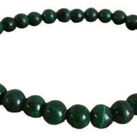 Pulsera De Malaquita Natural Auténtica 5 Mm