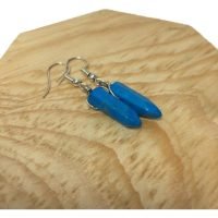 Aretes De Howlita Piedra Natural Ujm