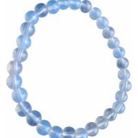 1 Pulsera Opalita 6 Mm Opalite Opalina Piedra Luna Sintetica