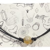 Pulsera Minimalista Cuarzo Citrino Esfera 8mm Prosperidad