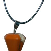 1 Pendulo Jaspe Rojo Reiki Radiestesia Adivinación Cuarzo