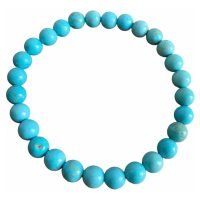 1 Pulsera Turquesa Sintética Azul 6 Mm