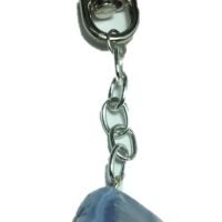 Llavero Ágata Azul Blue Lace Piedra Natural Amuleto