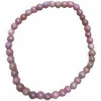 Pulsera De Rodocrosita Clara 4 Mm Piedra Natural Reiki