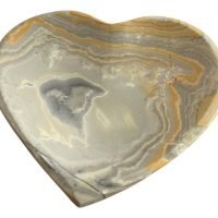 Onix Marmol Beige Forma Corazon Natural Reiki Plato