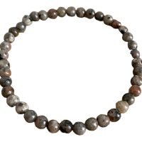 1 Pulsera Yooperlita 4 Mm Piedra Natural Reiki Yoga