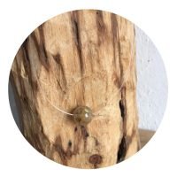 Choker Hilo Invisible Con Cuarzo Rutilado Piedra Natural