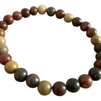 1 Pulsera De Jaspe Mookaita Piedra Natural Amuleto Protector