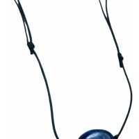 Cianita Azul Con Collar Ajustable Piedra De Intuición Yoga