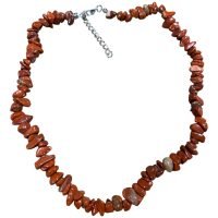 Collar De Chip De Jaspe Rojo Piedra Natural
