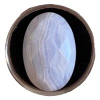 1 Cabujón De Agata Blue Lace Faceteada