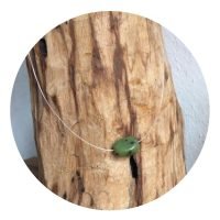 Choker Hilo Invisible Con Piedra Jade Canadiense