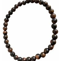 1 Pulsera Coral Negro 5 Mm Natural Amuleto Protector Reiki