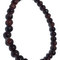 1 Pulsera De Esferas 5mm Ojo De Toro Piedra Natural Reiki