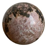 1 Esfera Rodonita 3.8cm Protector Mineral Natural Reiki