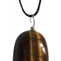 Dije Grande De Ojo De Tigre Piedra Natural Ujm