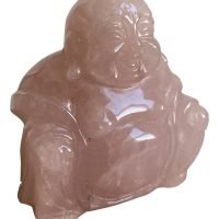 1 Estatua Buda De Cuarzo Rosa Piedra Natural