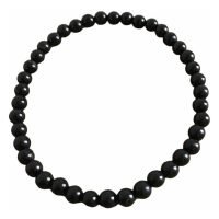 Pulsera De Turmalina Negra 4 Mm Autentica