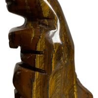 1 Dinosaurio T-rex Ojo De Tigre Piedra Natural Cuarzo