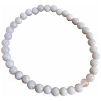 1 Pulsera Ágata Blue Lace Azul Serenidad Piedra Natural 4mm