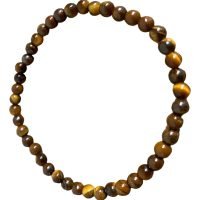 1 Pulsera Piedra De Ojo De Tigre Piedra Natural Amuleto 4mm