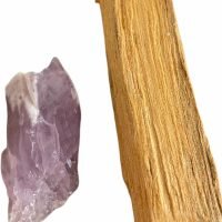 Kit Cuarzo Amatista Y Palo Santo Con Bolsita De Regalo