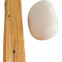 Kit Cuarzo Blanco Y Palo Santo Con Bolsita Deregalo Piedra