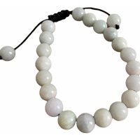 Pulsera Jade Myanmar Birmano 8 Mm Amulet Protector Ajustable