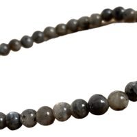 1 Pulsera Labradorita Larvikita 4 Mm Amuleto Yoga Chakras
