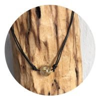 Collar Con Dije Cuarzo Rutilado Piedra Natural Rutilo