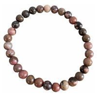 1 Pulsera Rodonita 6 Mm Natural Reiki Chakras Semipreciosa