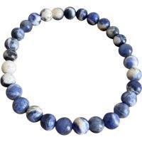 1 Pulsera Sodalita Esfera De 6 Mm Piedra Natural Reiki