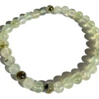 Pulsera De Prehnita Esferas 5 Mm Piedra Natural Reiki