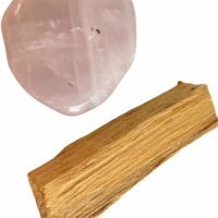 Kit Cuarzo Rosa Y Palo Santo Con Bolsita De Regalo