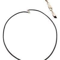 Collar Piel Cuero Grosor 2mm Longitud 50 Cm Broche Plata 925