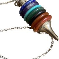 1 Pendulo 7 Chakras Reiki Radiestesia Adivinación Cuarzo