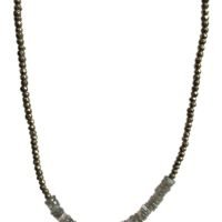 Collar Pirita Y Labradorita Piedra Natural Premium