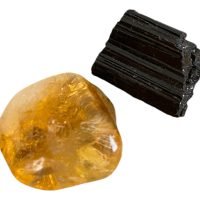 Kit Cuarzo Citrino Y Turmalina Negra Premium