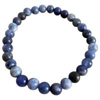 1 Pulsera Sodalita Esfera De 6 Mm Piedra Natural Reiki