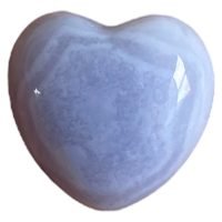 1 Corazón De Ágata Blue Lace Piedra Natural 1.8 Cm