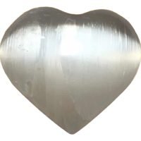 1 Corazón Tallado En Selenita Amuleto Protector Ideal Reiki