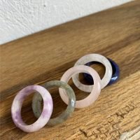 1 Anillo Cuarzo Piedra Natural Unisex A Elegir Talla 9