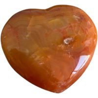 1 Corazón Tallado Ágata Cornalina Cuarzo Piedra Natural Ujm