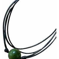 Dije Jade Canadiense Esfera 12mm Hilo Ajustable Nefrita